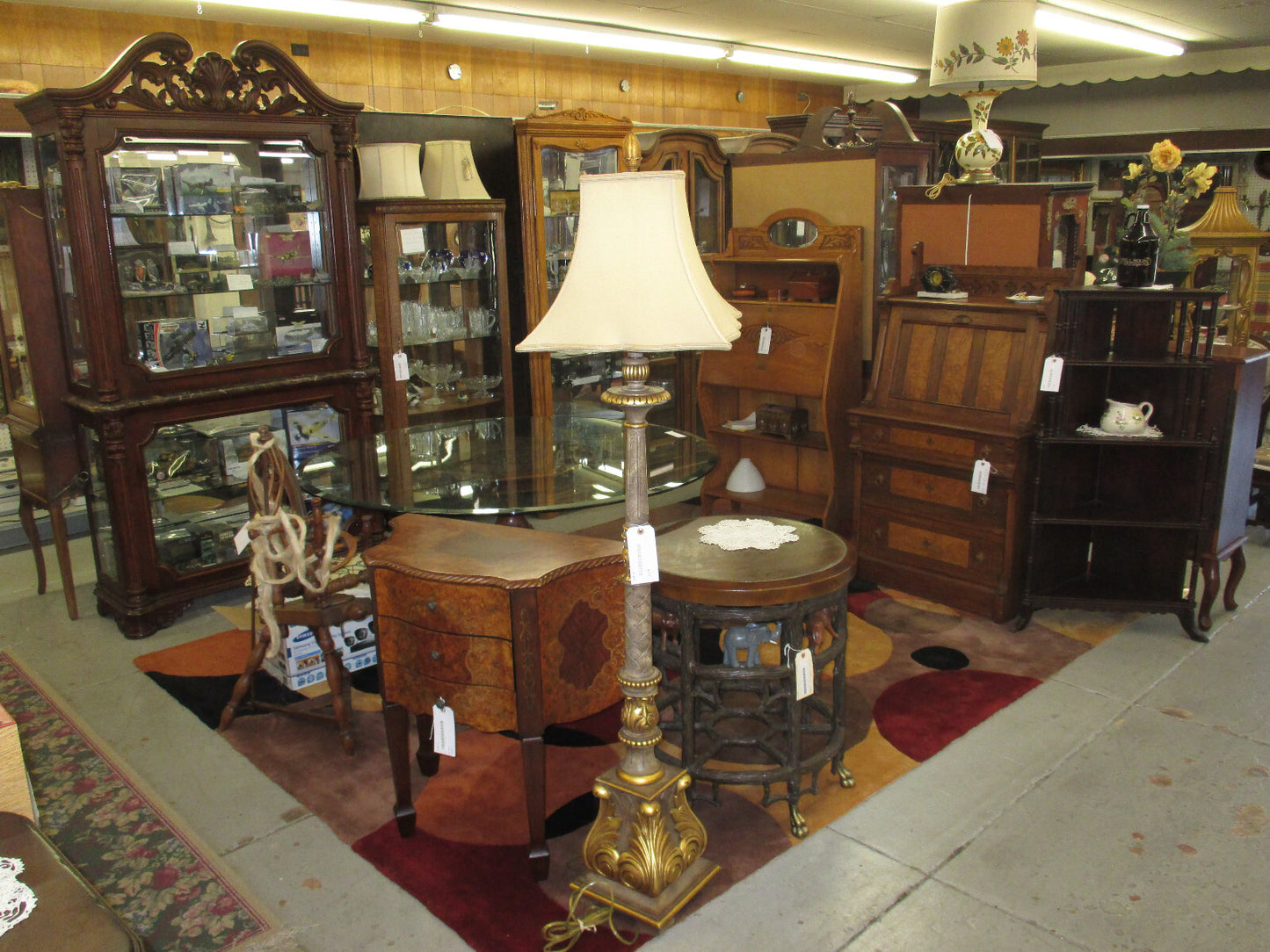 DOOR 04:    Mid Century Wood Door with glass Panel 1960 s   31 1/2W x 78 1/4"H