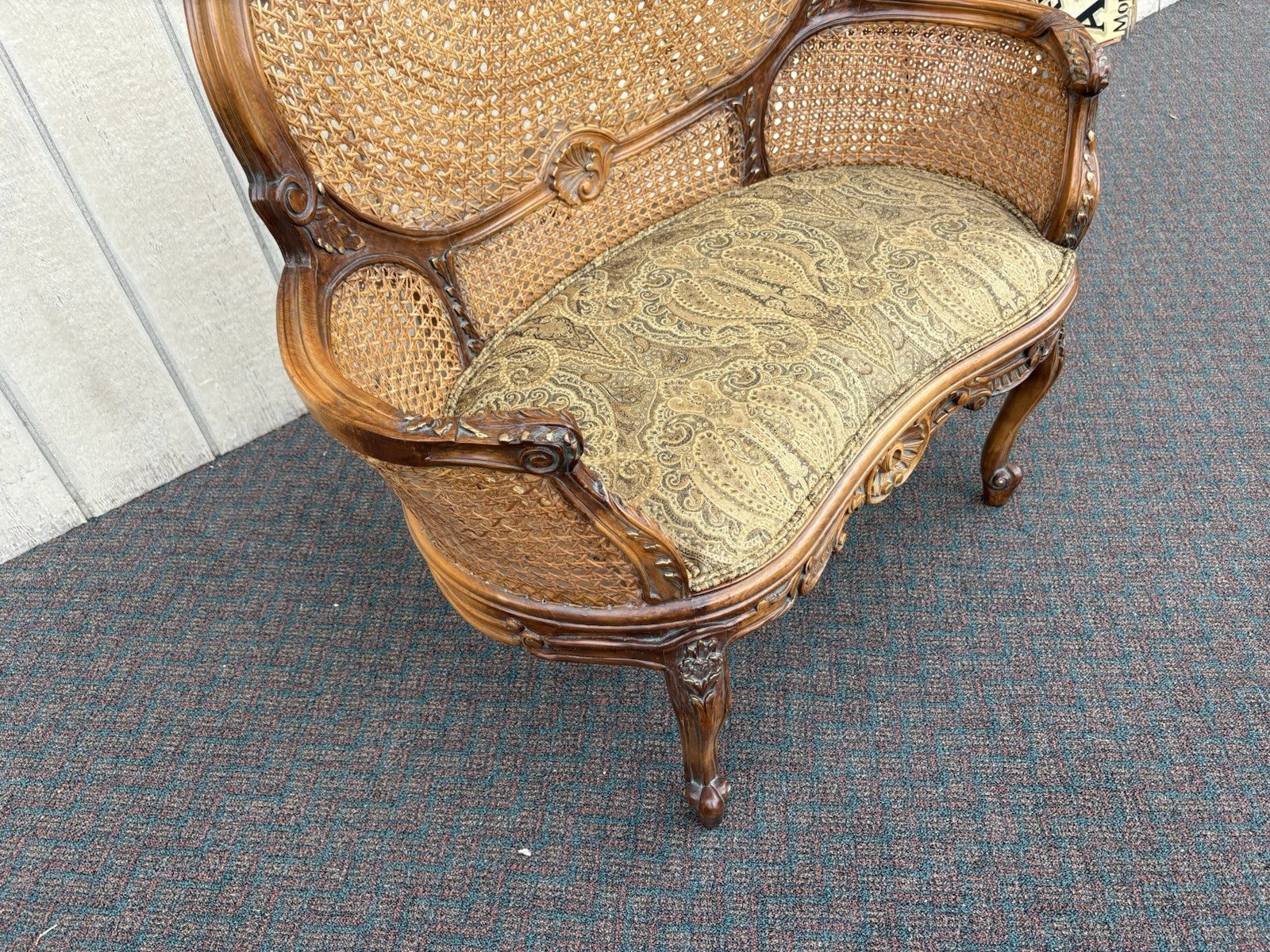 66821  French Country Louis XV Settee Bench Loveseat Chair HORCHOW NEIMAN MARCUS