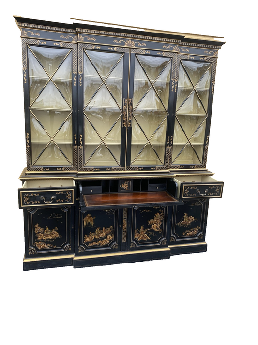 65944 Oriental KEN HILL  Furniture Breakfront China Cabinet Curio