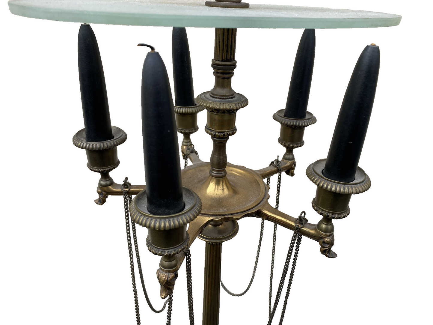 66213 Super Quality RARE Antique Candelabra Table Lamp Light