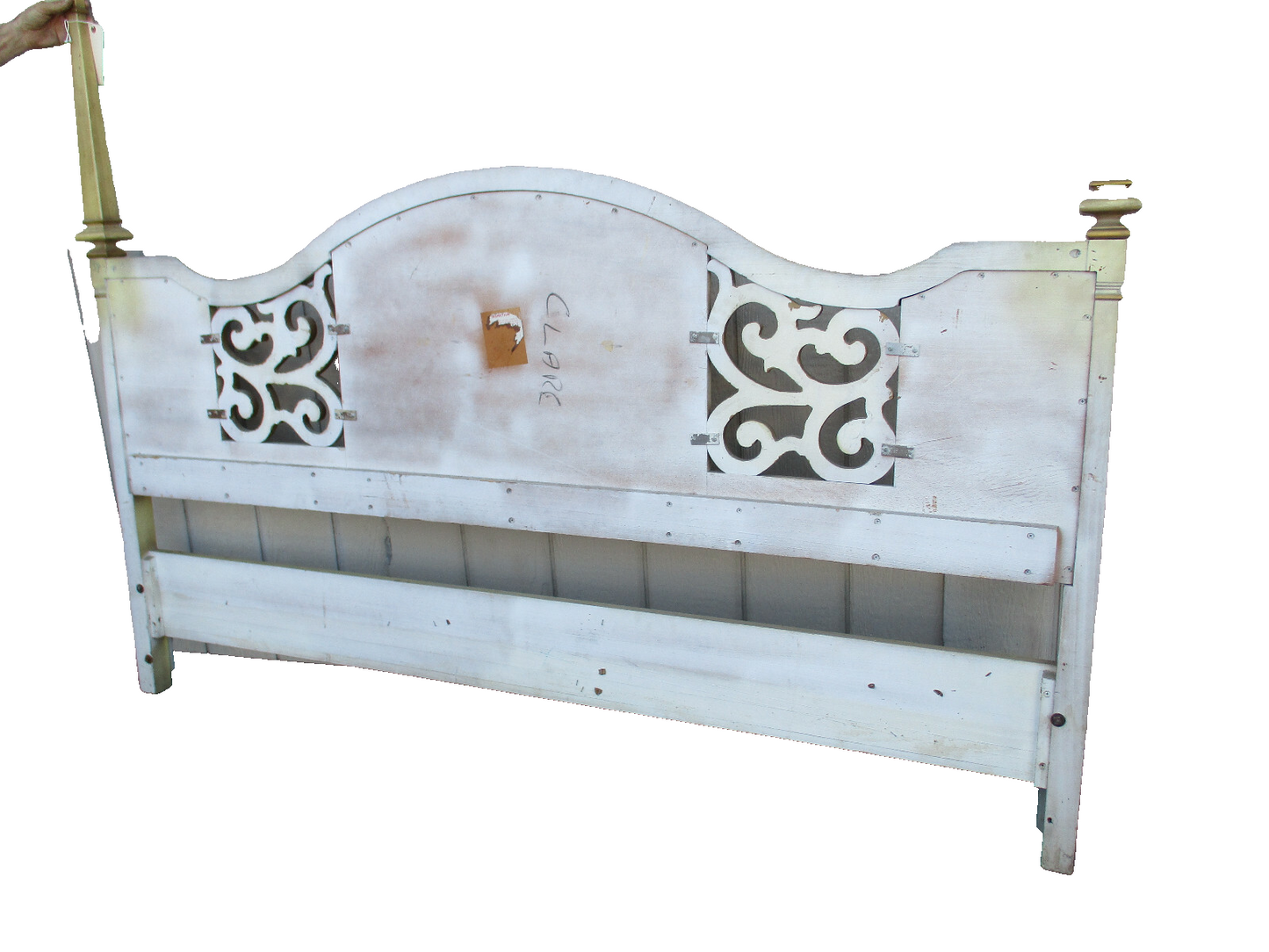 47834 Mid Century Modern King Size Headboard Bed