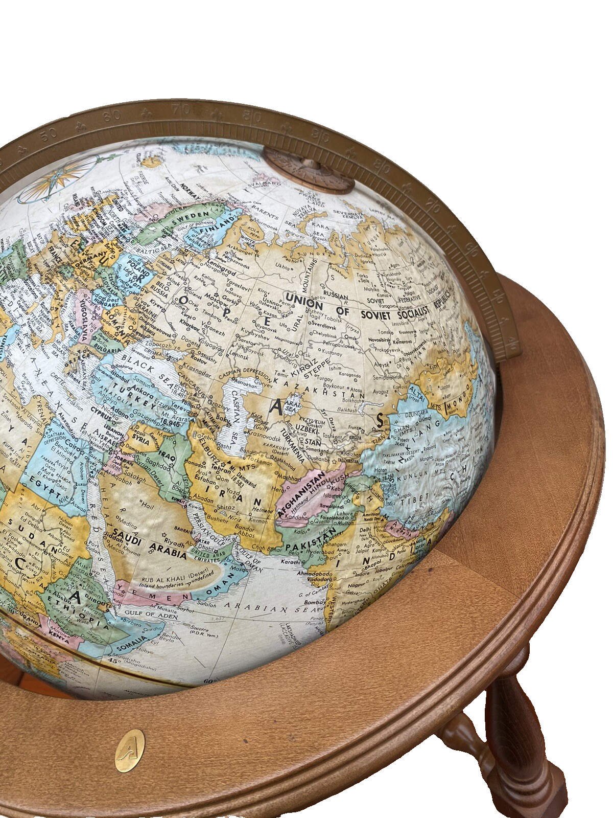 65193 REPLOGLE Table Top World Globe Atlas