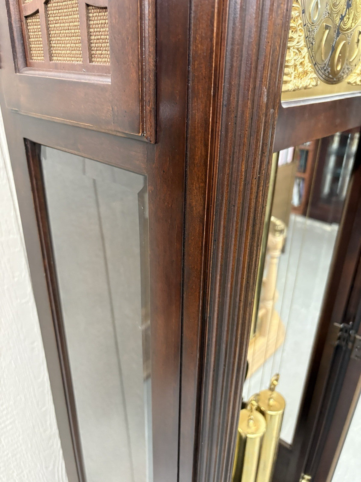 66053 RIDGEWAY Grandfather Clock Professionally Serviced Good Working Condition