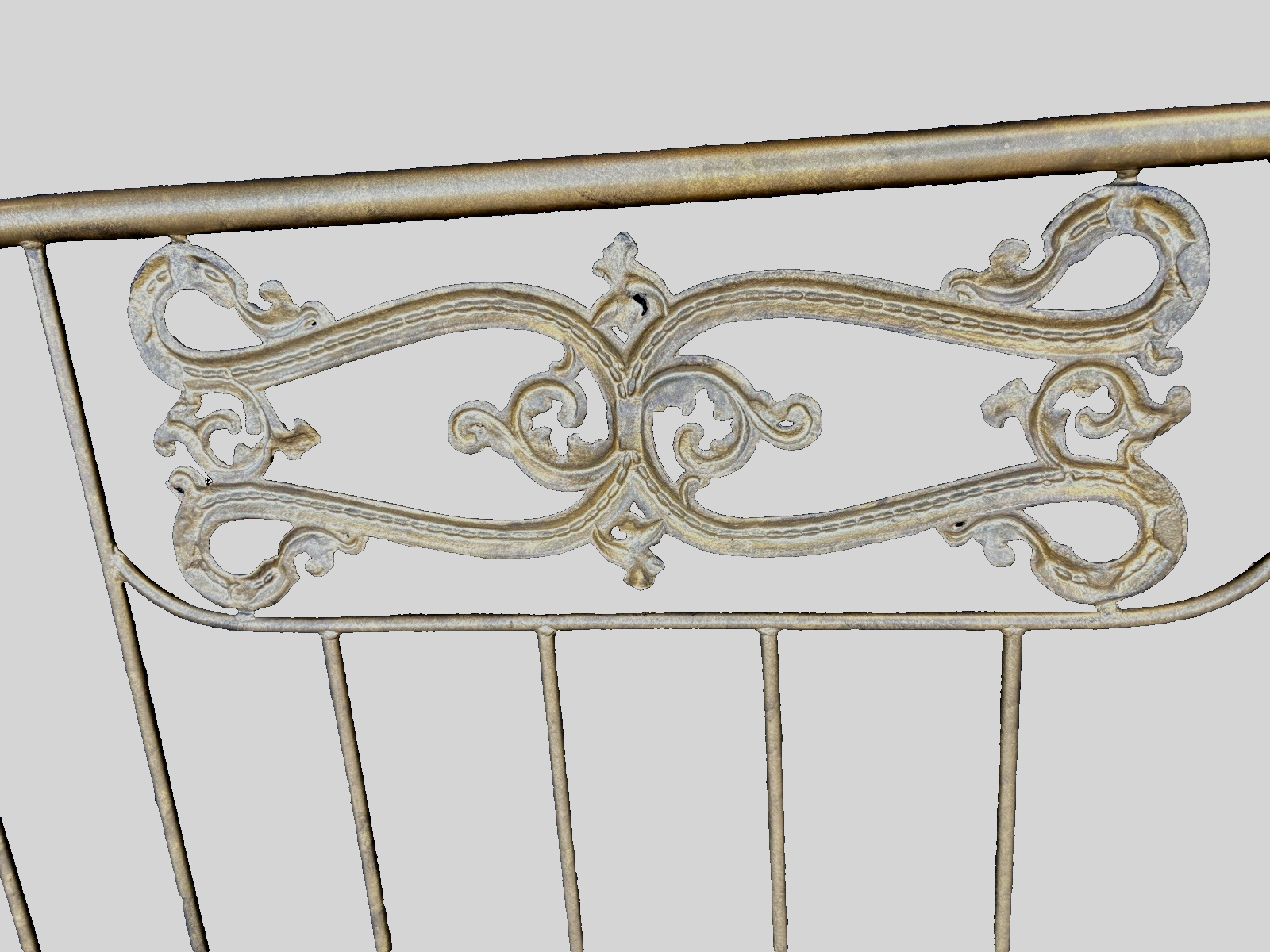 66792 QUALITY Made Decorator Iron Queen  Size Headboard Bed