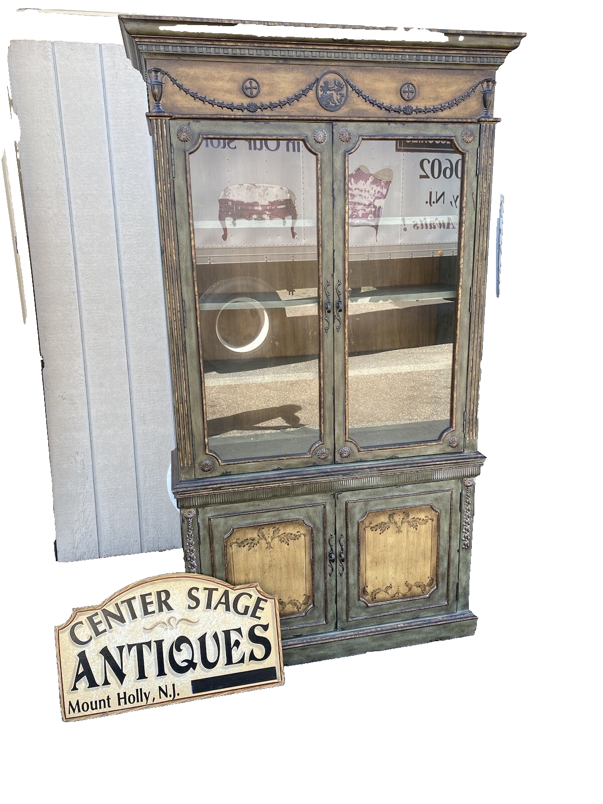 64759 DOMAIN Decorator Figural China Cabinet Curio Breakfront