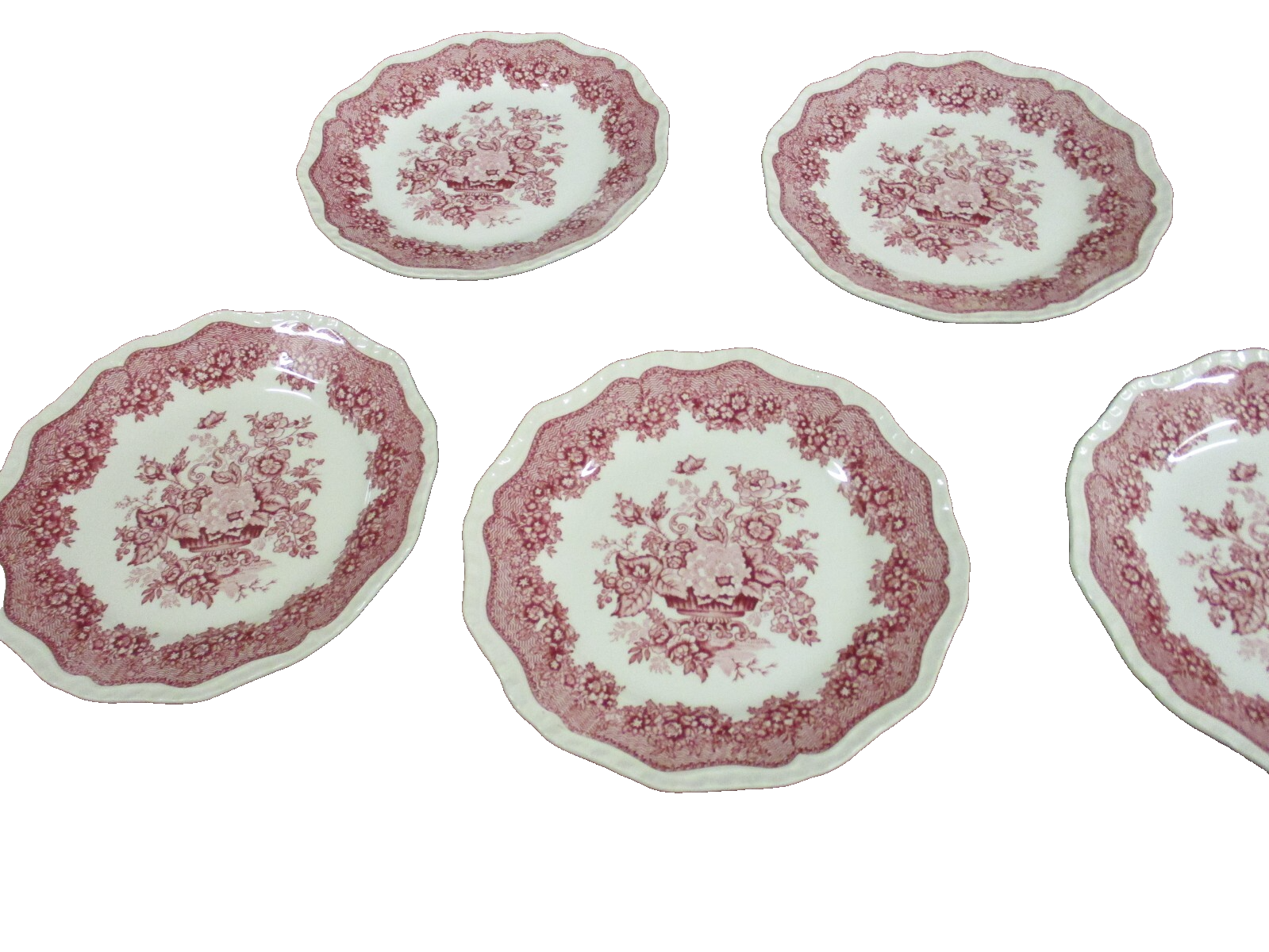 COL 01:       Set of  12 Mason ASCOT PATTERN 8" Ironstone Plates