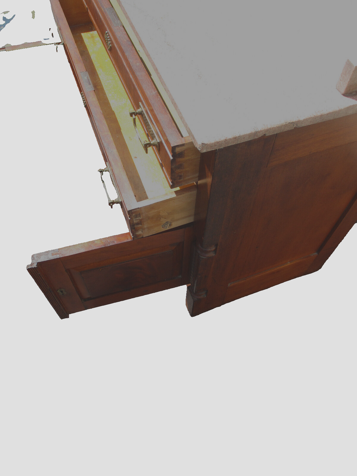 63604 Antique Victorian Walnut Washstand Chest Dresser
