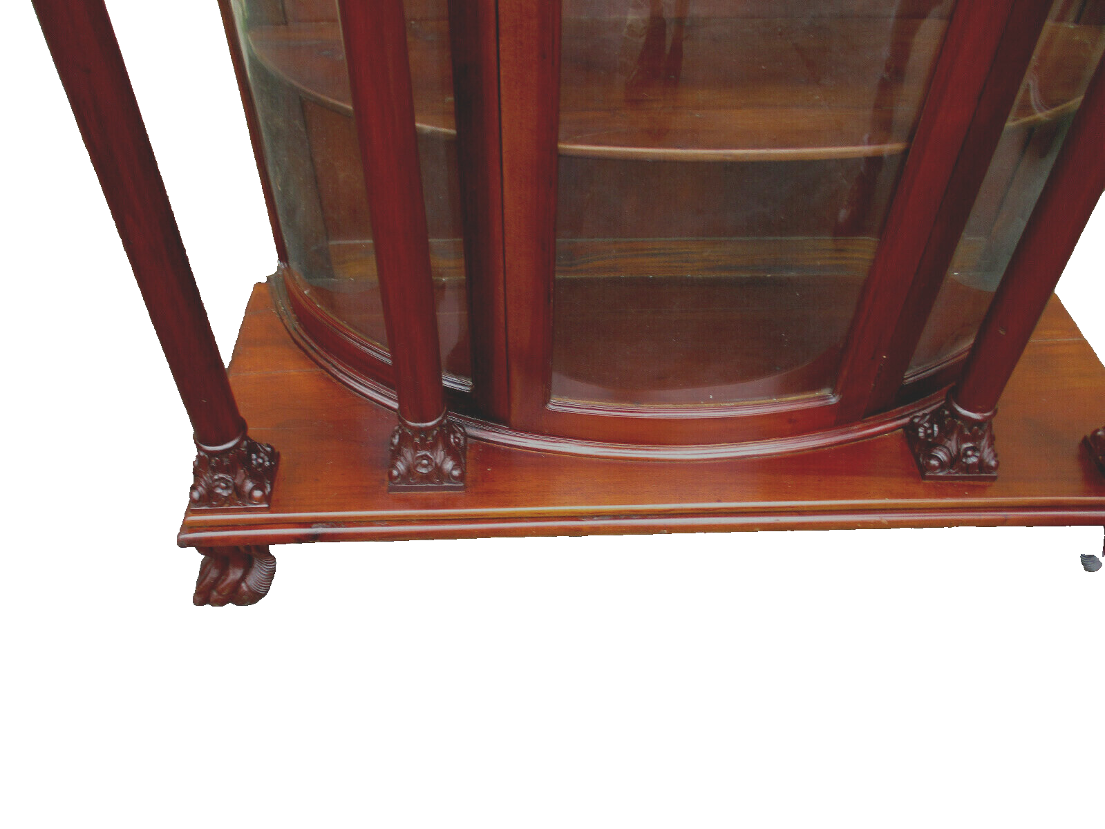 63159  Antique Victorian Mahogany China Cabinet Curio
