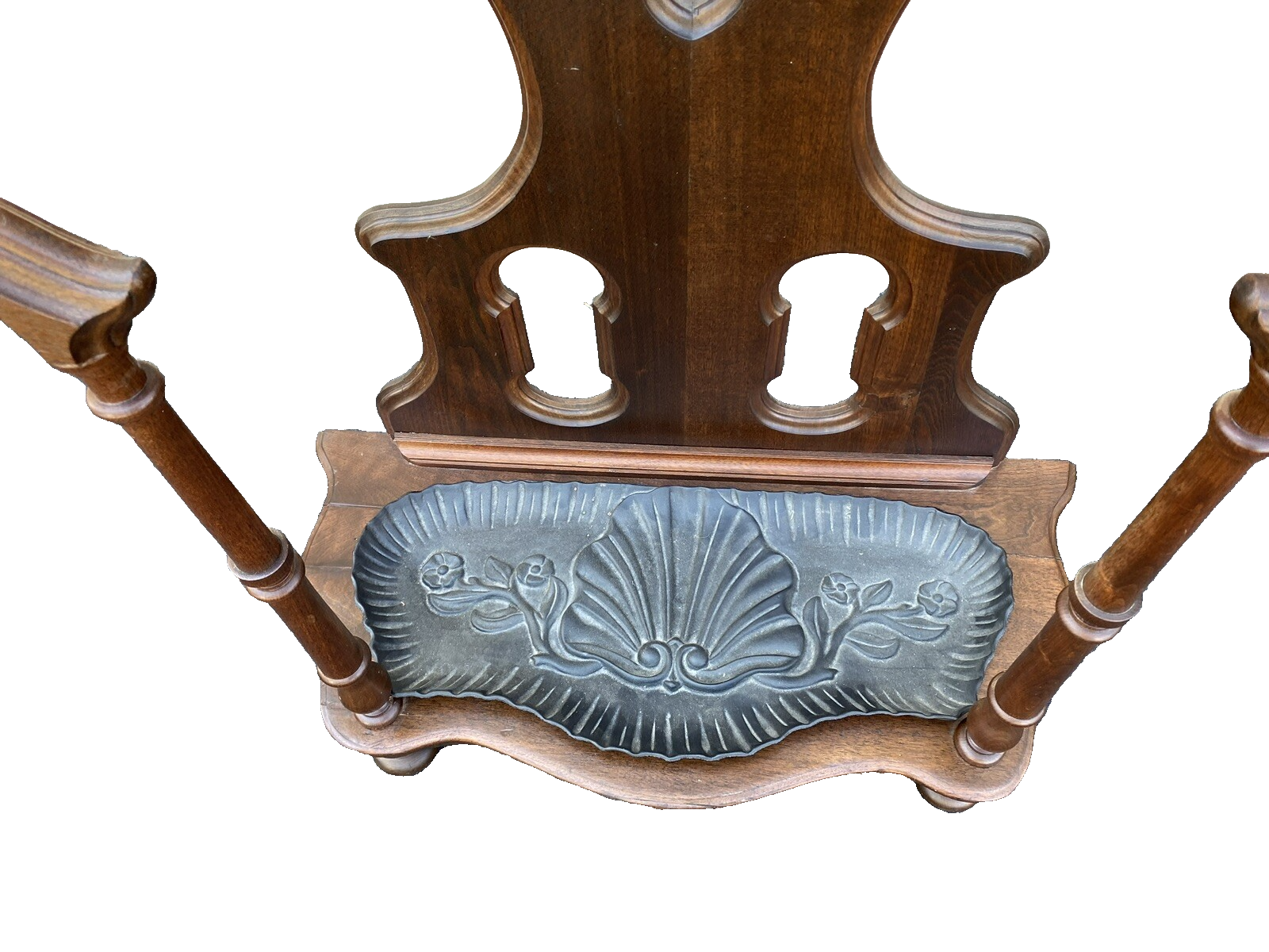 64495 Antique Gothic Victorian Hall Tree Hat rack Umbrella Stand