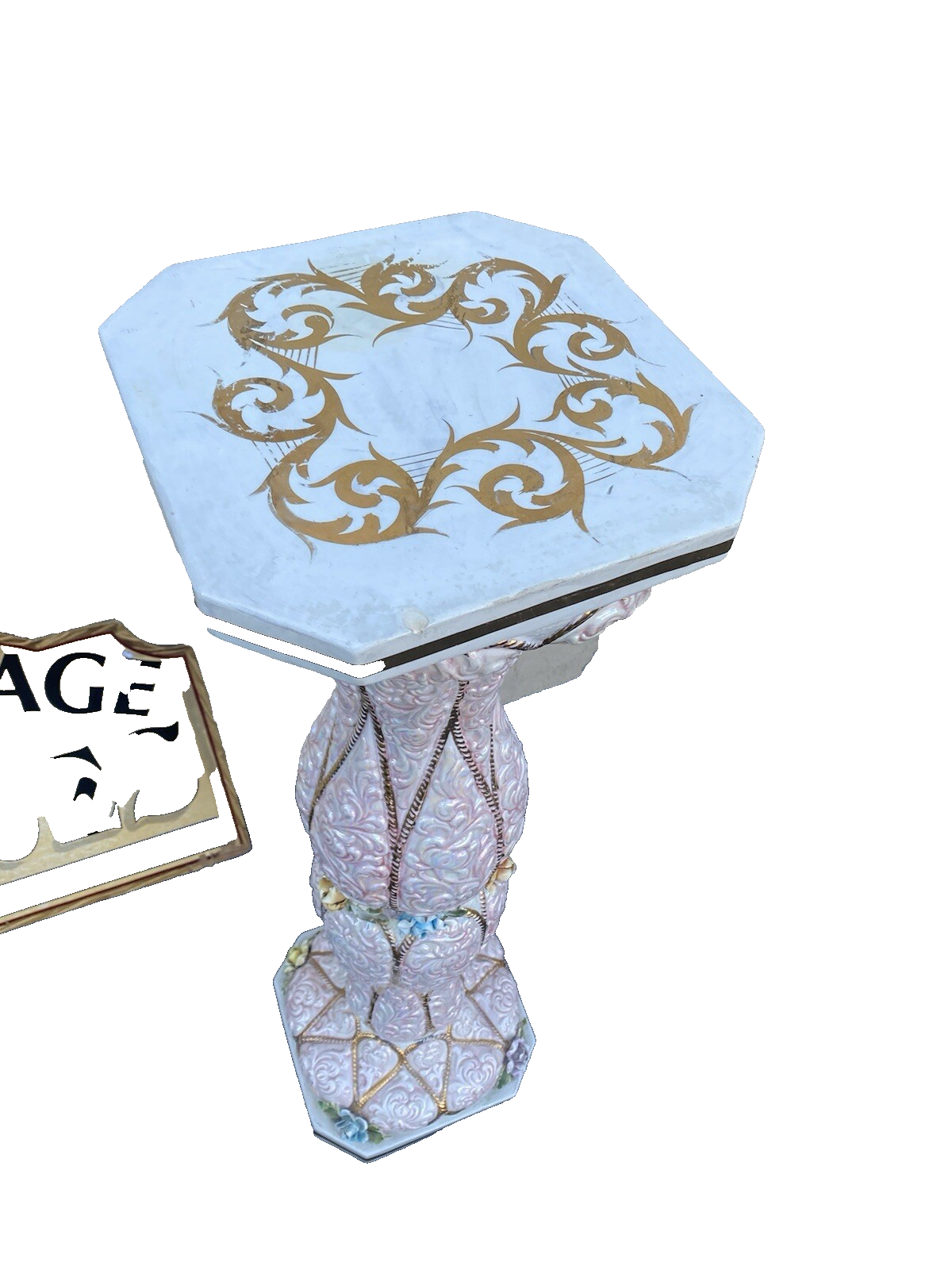 60006 Porcelain Hand Made Plant Pedastal