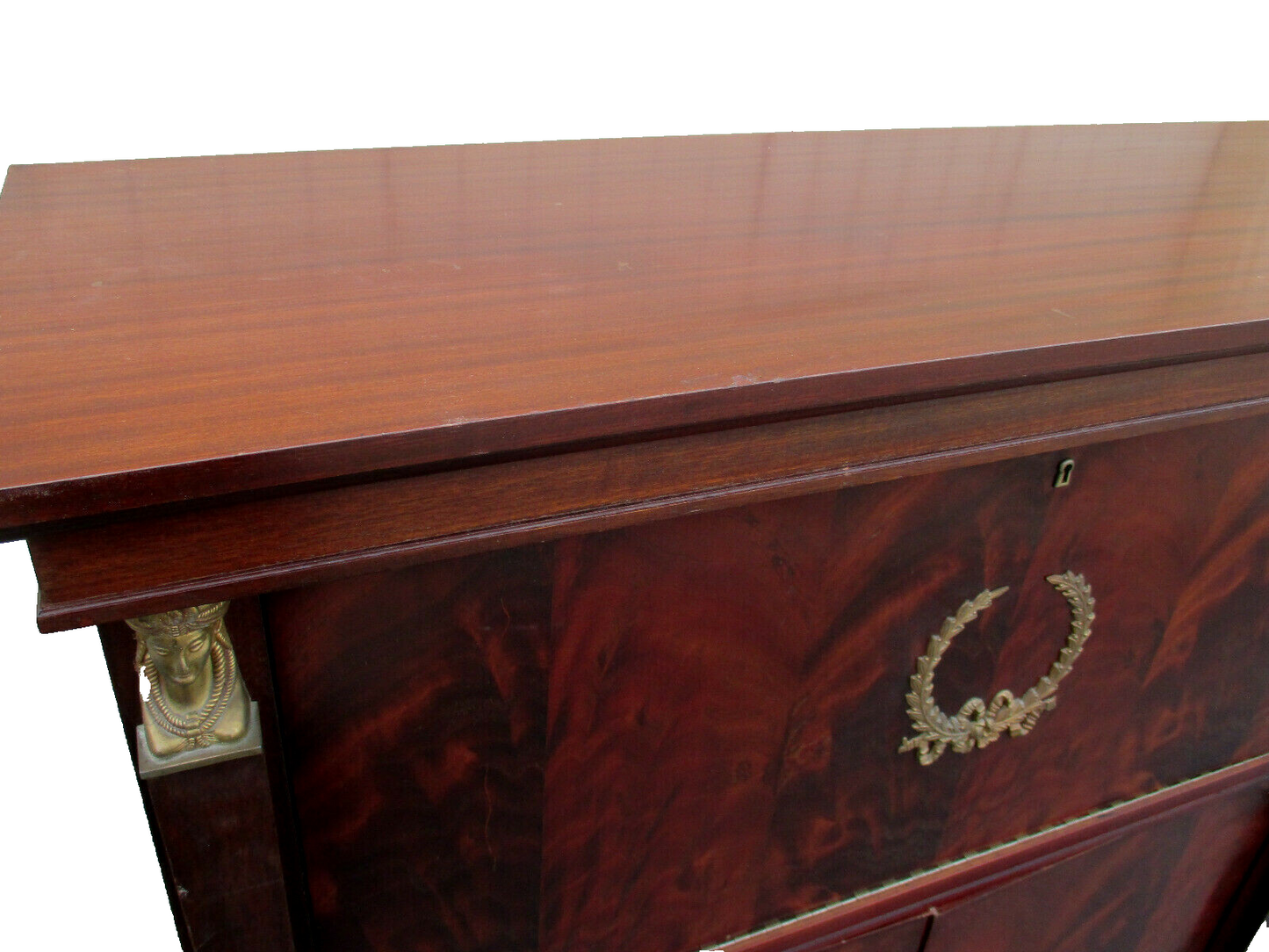 61211 Neo Classical Slant Front Desk Liquor Cabinet Bar