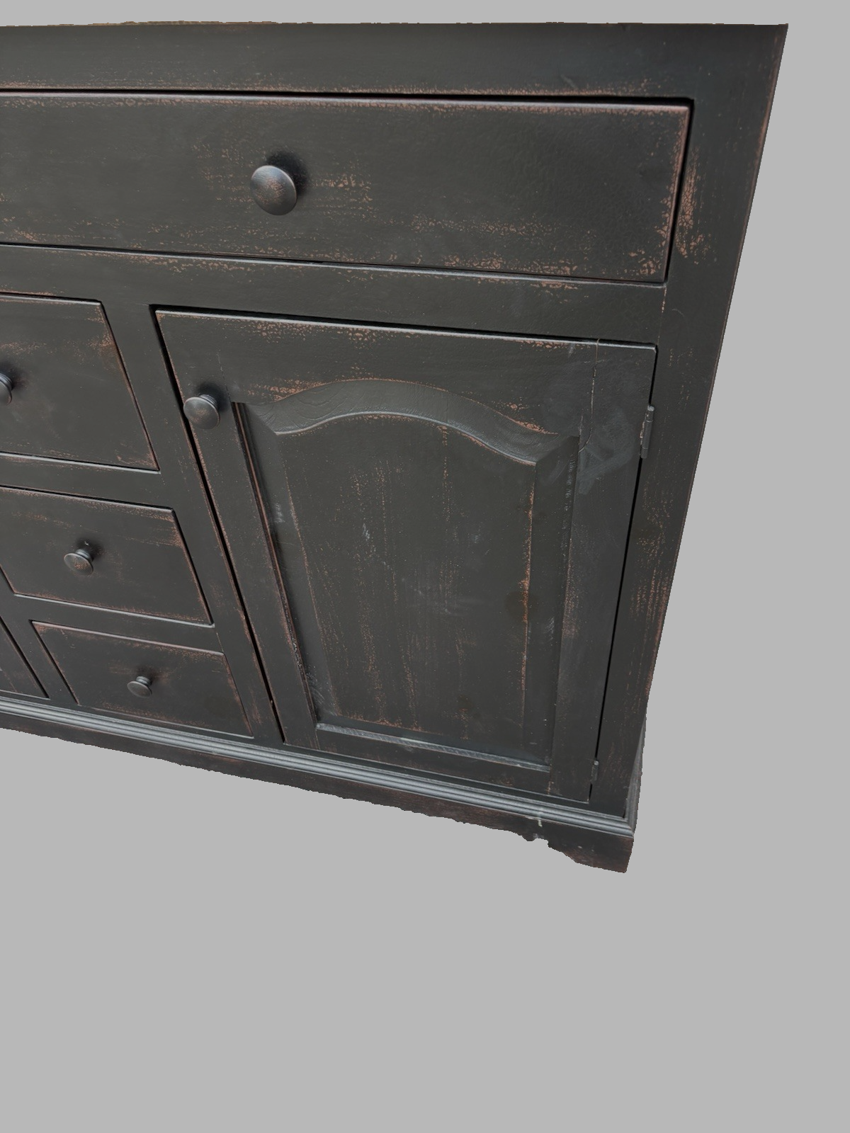 66928  Ebony  Modern  Buffet Sideboard Cabinet