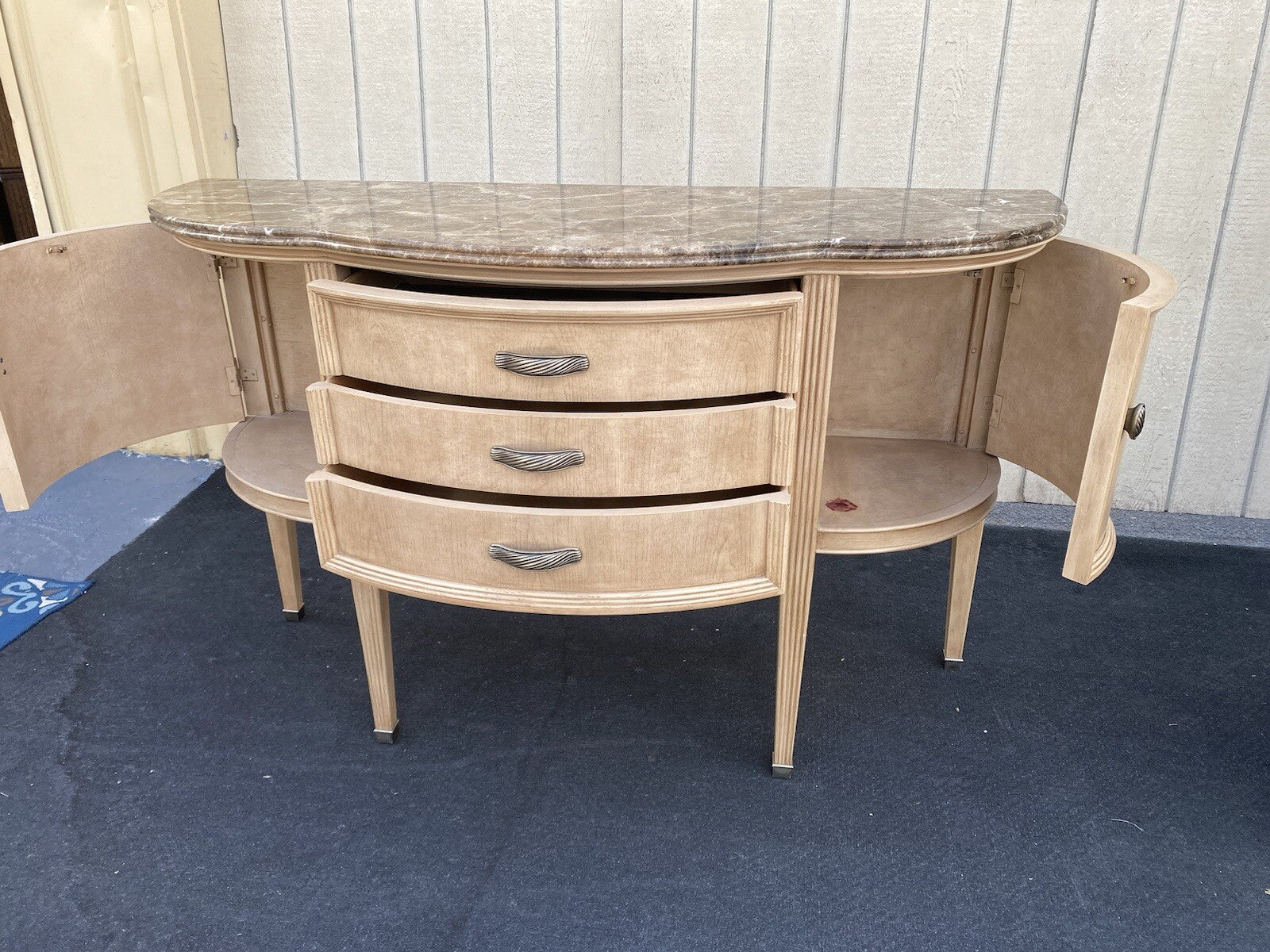 64646   Bernhardt Marble Top Server Sideboard Buffet