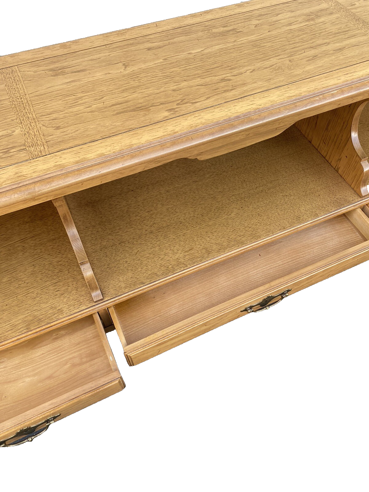 66219   Thomasville Country Manor  Oak Bookcase Curio Cabinet