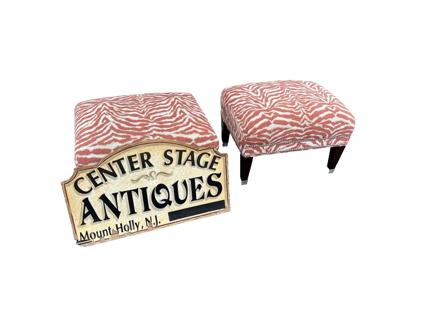 66787 Pair Modern Ottomans Bench Stool s
