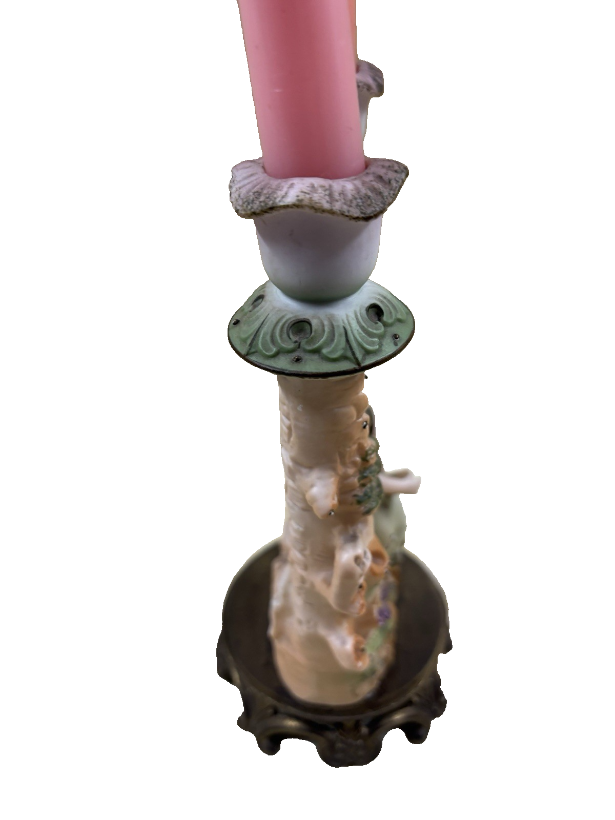 COL 01:       Pair Bisque Candelabra Figures