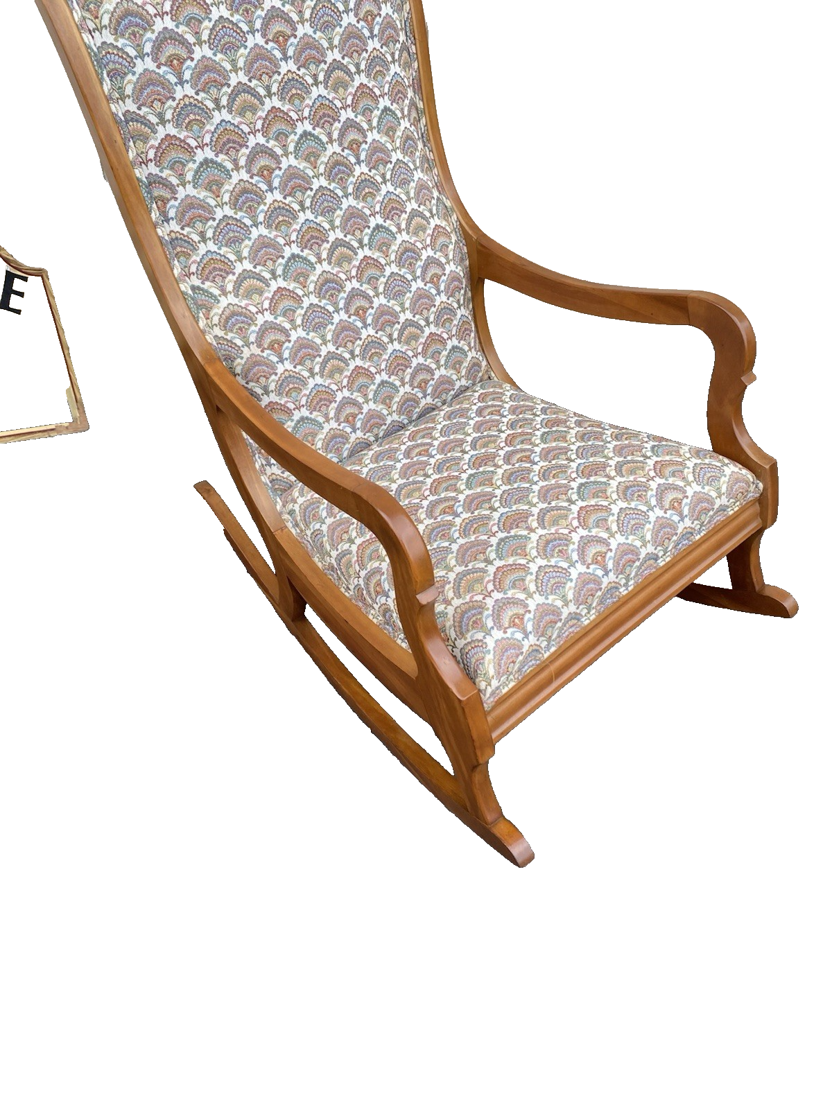 66450 Maple Upholstered Rocker Rocking Chair