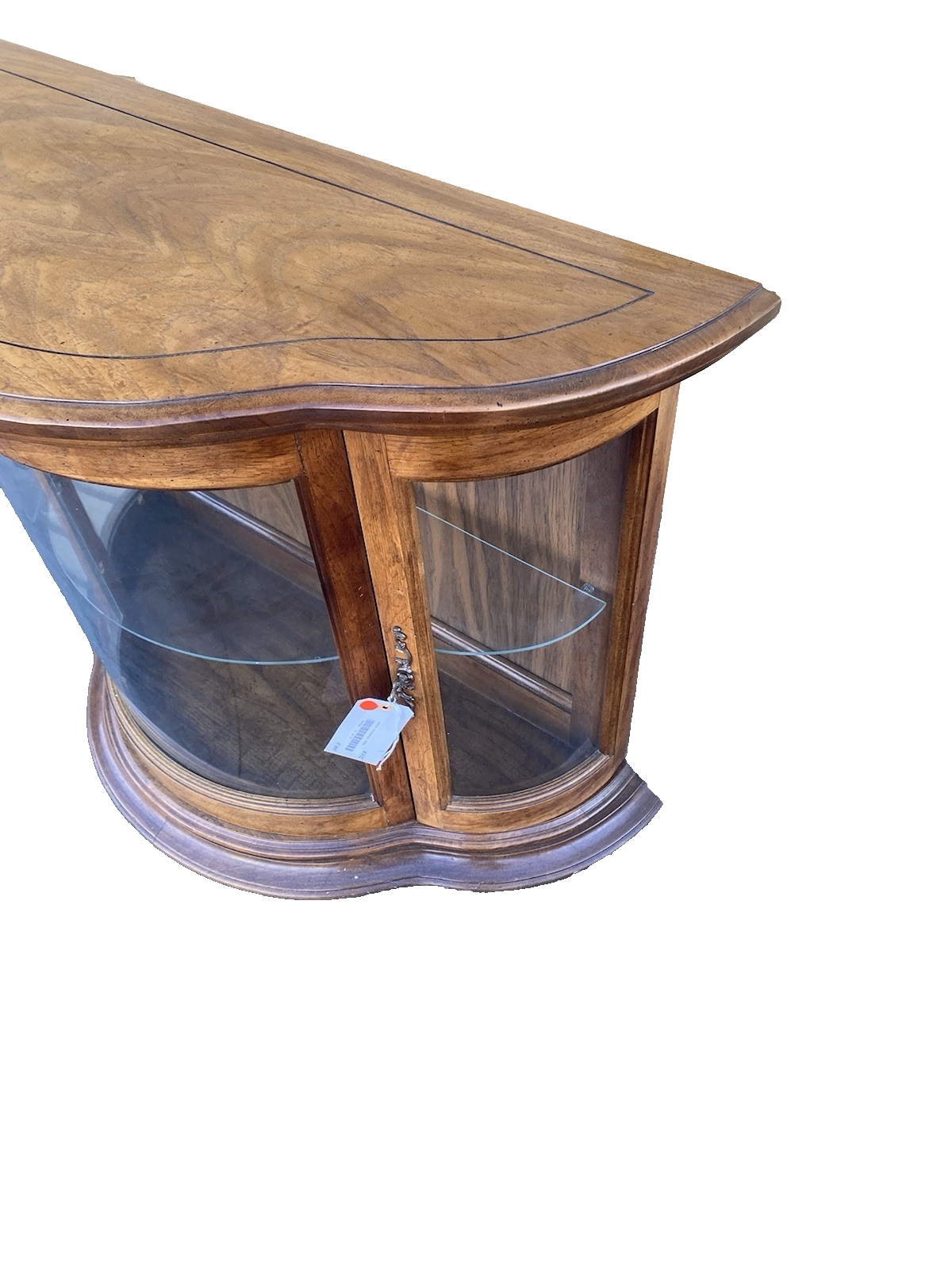 64540 Bow Glass Credenza Curio Cabinet