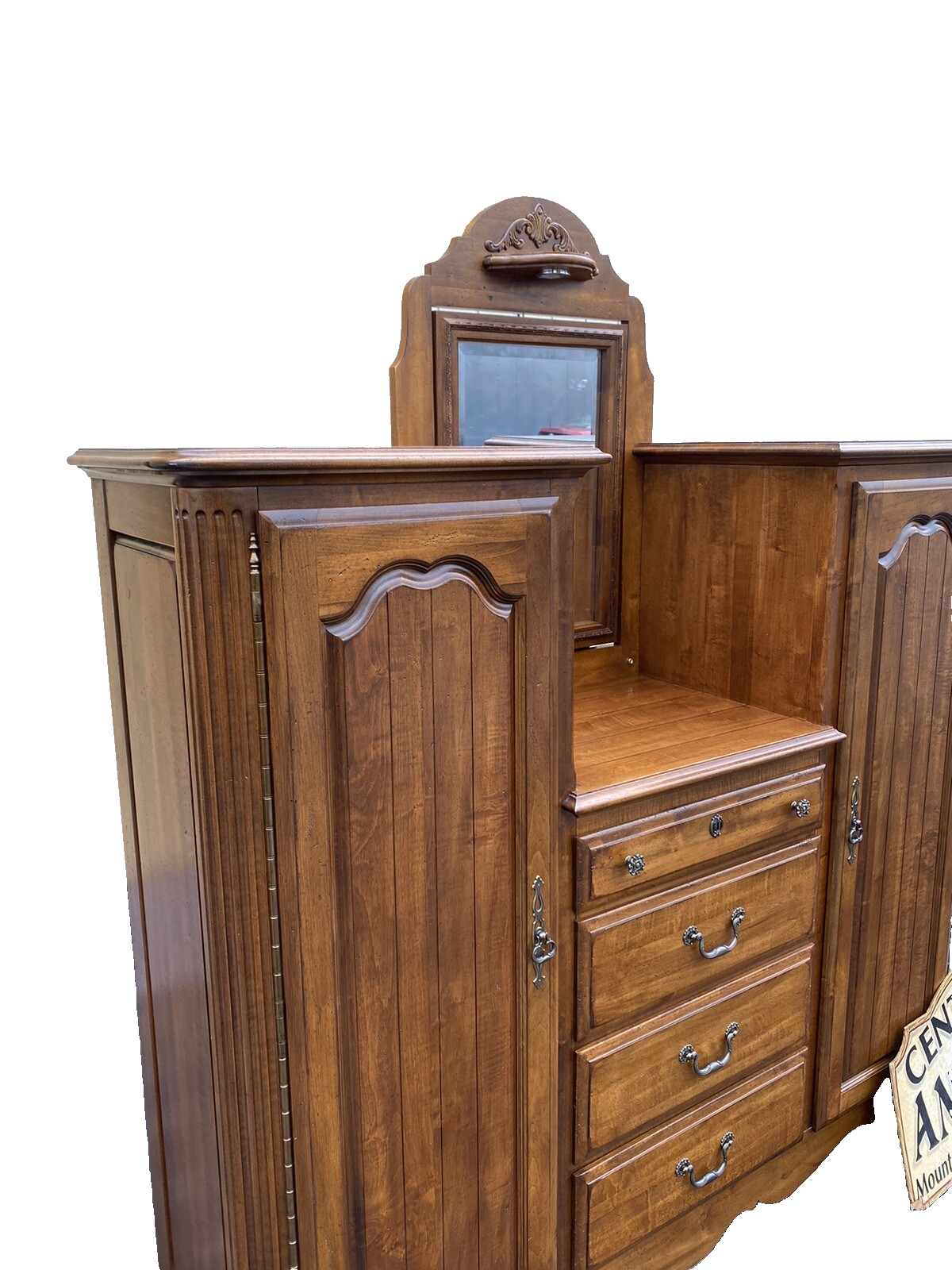 65396   KINCAID Furniture High Chest Dresser w/ Mirror Wardrobe