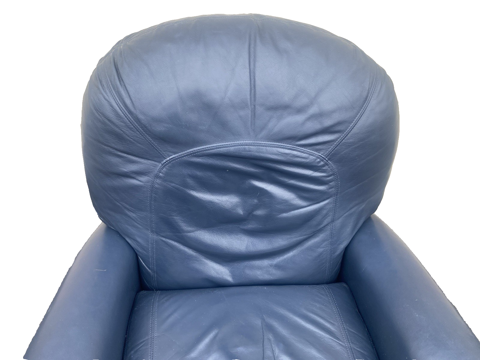 66007 QUALITY   Leather Bradington  Young Blue Recliner Chair