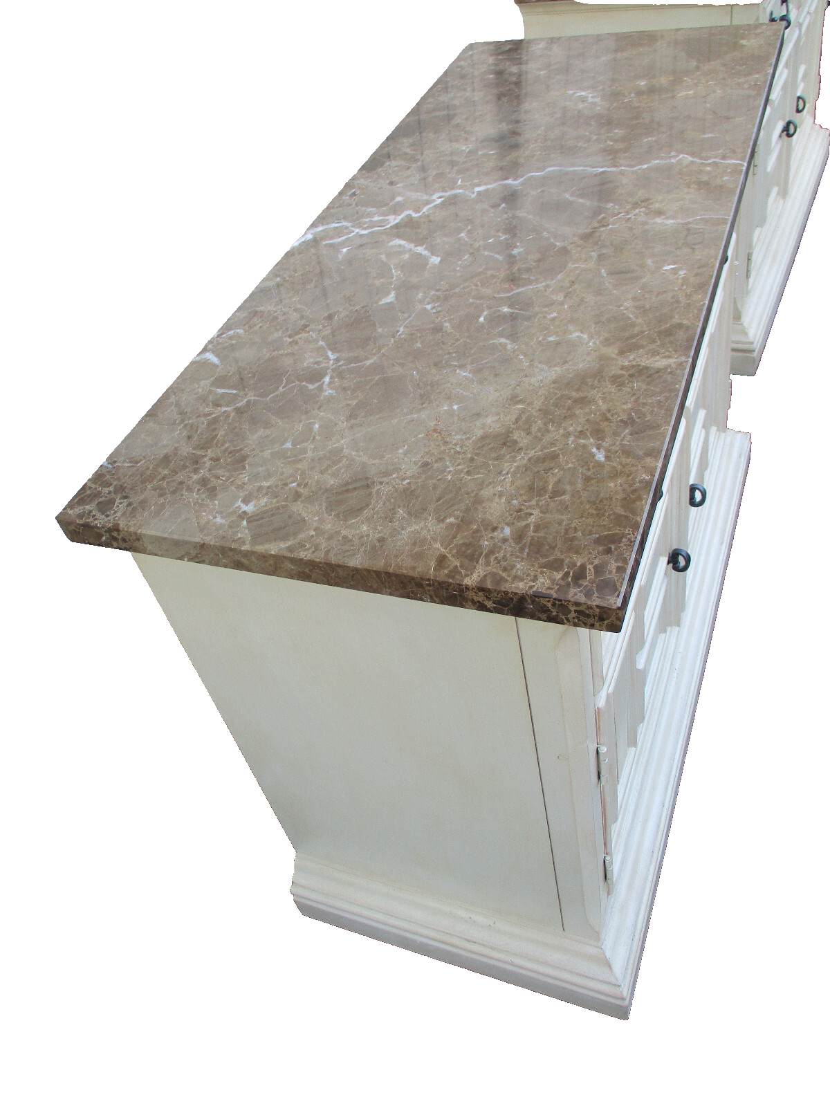63877  PAIR Marble Top  DREXEL HERITAGE  Server Bachelor  Chest Nightstand s