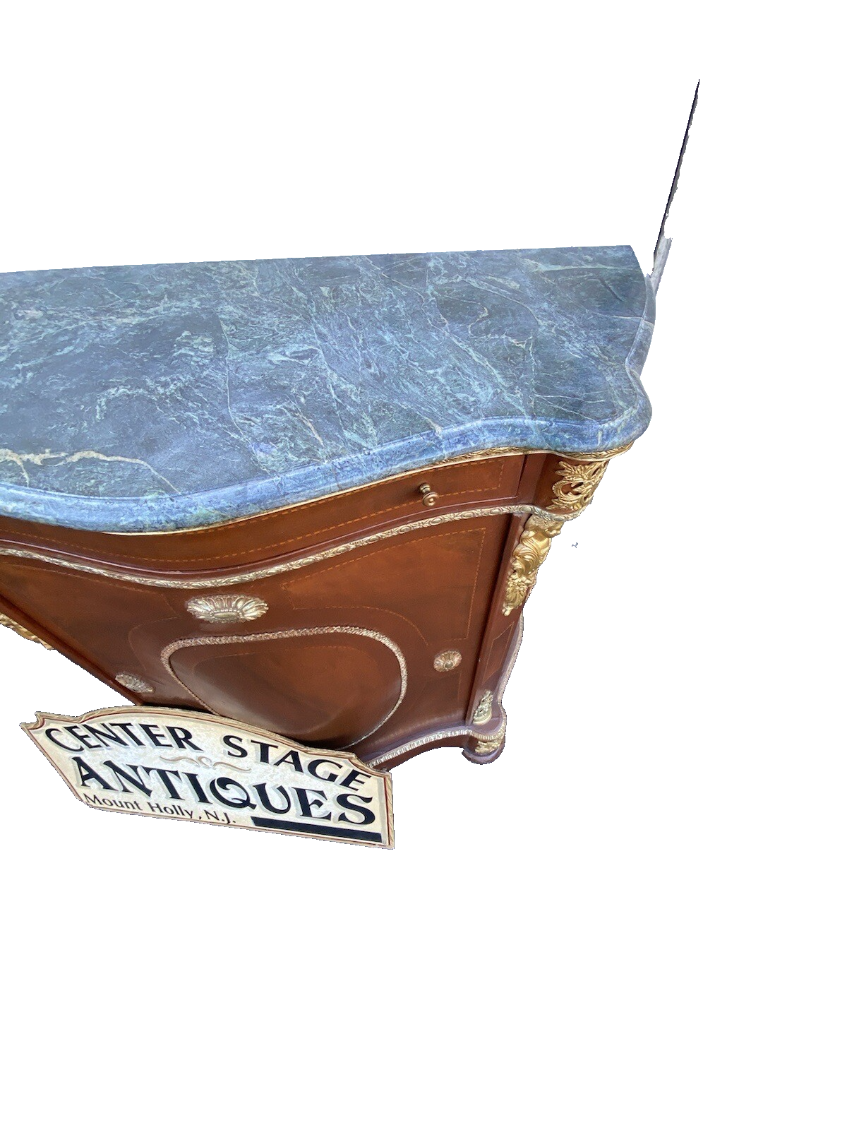 65106 Marble Top Figural Console Table Stand Sideboard Server