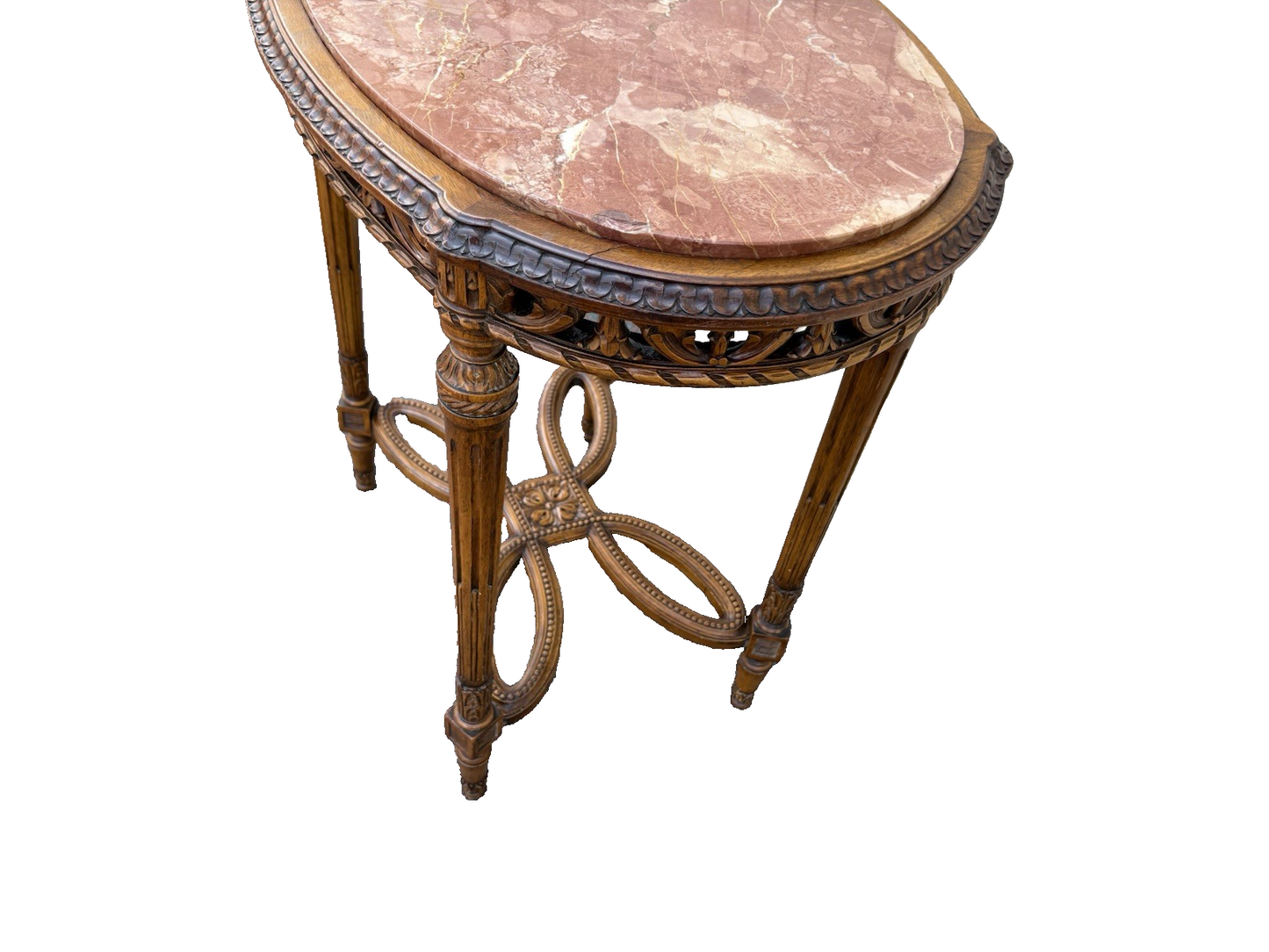 66898   Marble Top Decorator Lamp Table Stand