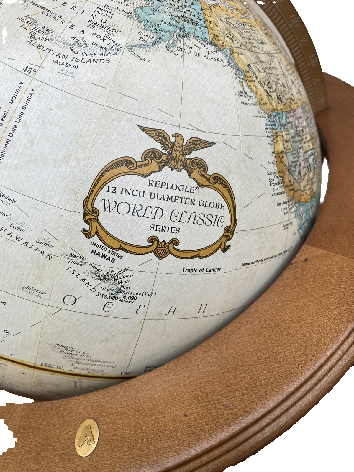 65193 REPLOGLE Table Top World Globe Atlas