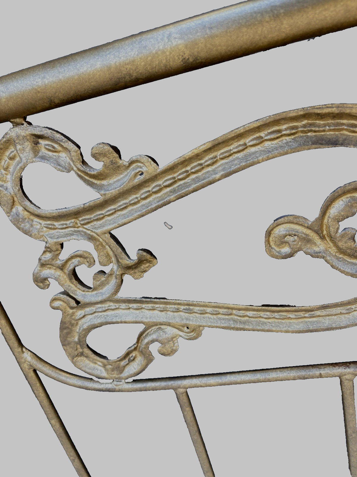 66792 QUALITY Made Decorator Iron Queen  Size Headboard Bed