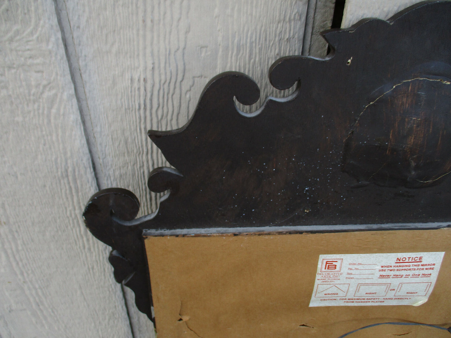 62879 FRIEDMAN BROTHERS Chippendale Mahogany Beveled Mirror