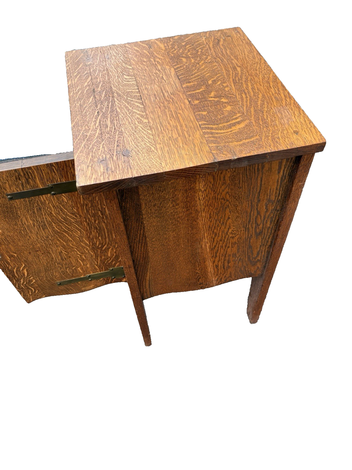 66720   Mission Oak Arts Crafts Nightstand End table Taboret