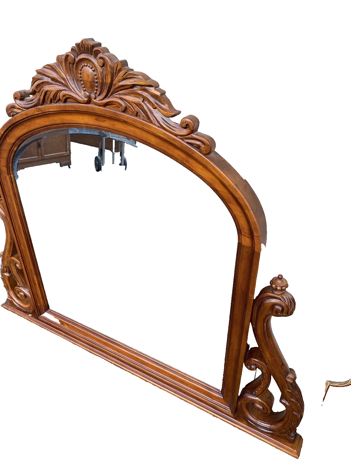 64904   PULASKI Large Beveled Dresser Mirror in Carved Frame