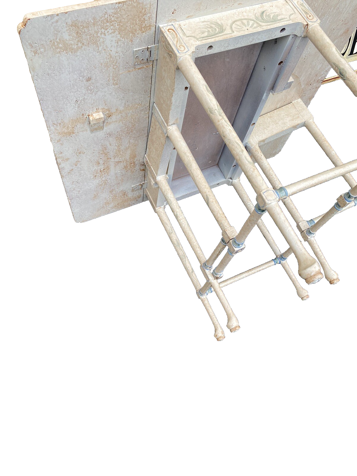 66040 Hand Painted Drop Leaf  Coffee /  End Table Stand