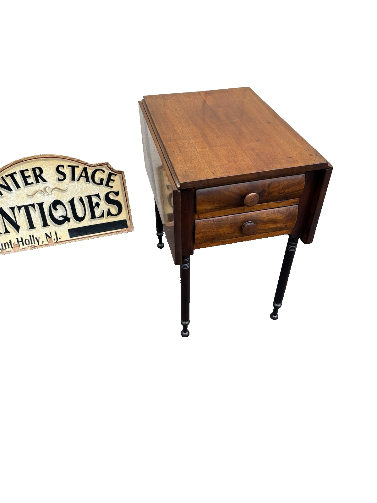 66902 Empire Mahogany Dropside Lamp Table Stand