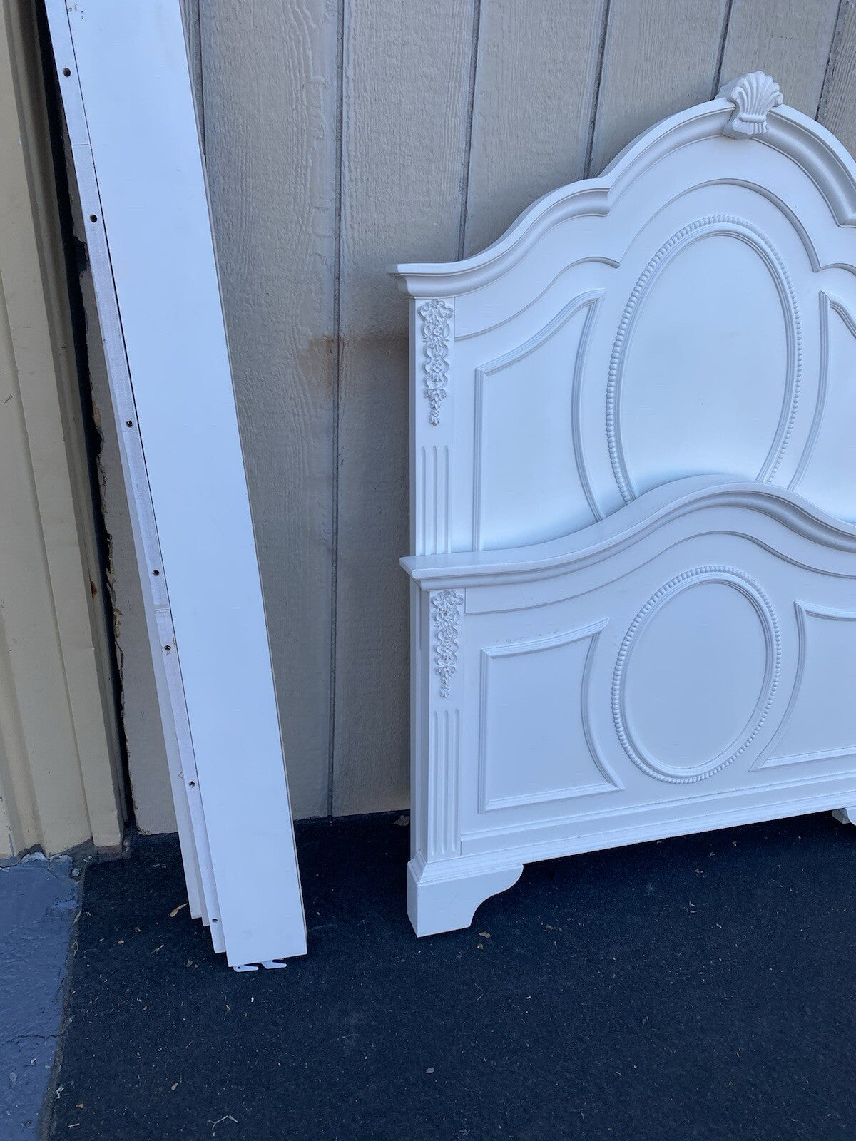 66151 Pair Fancy Twin Size Beds with Factory Finish