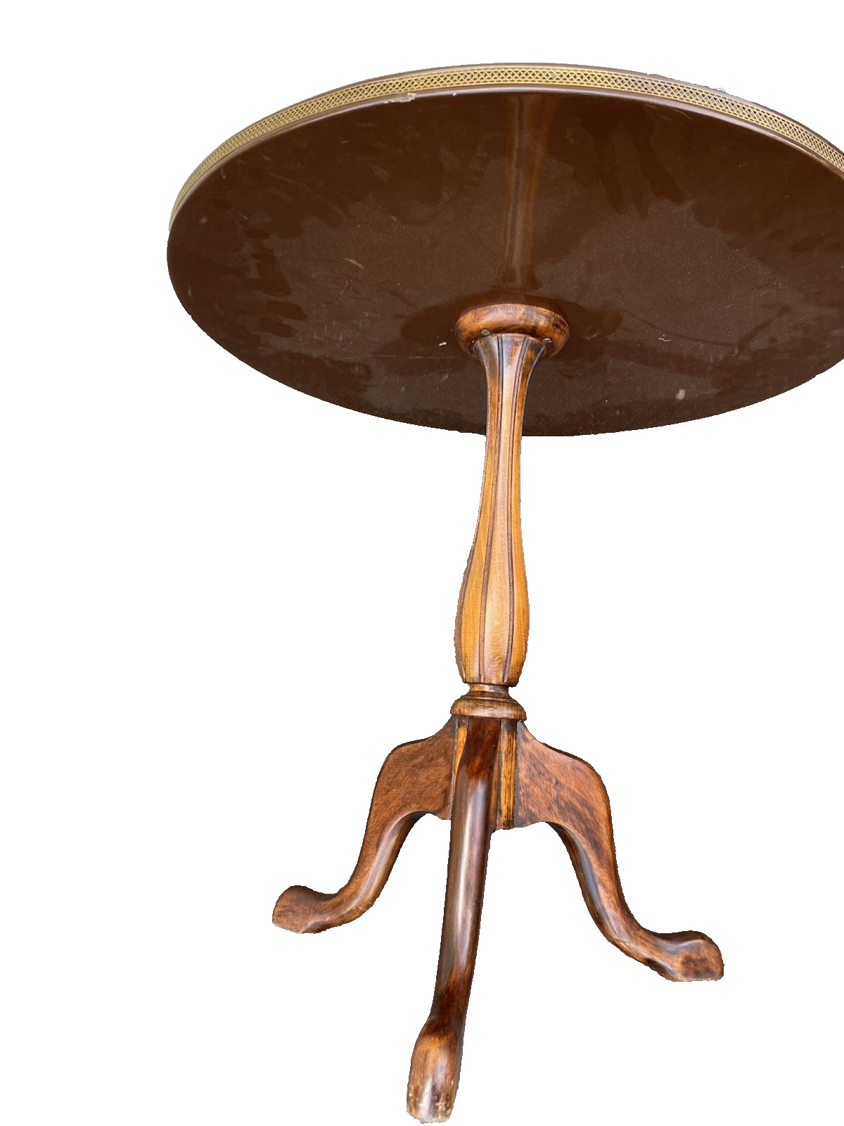 66616 Floral Pie Crust Lamp Table Stand