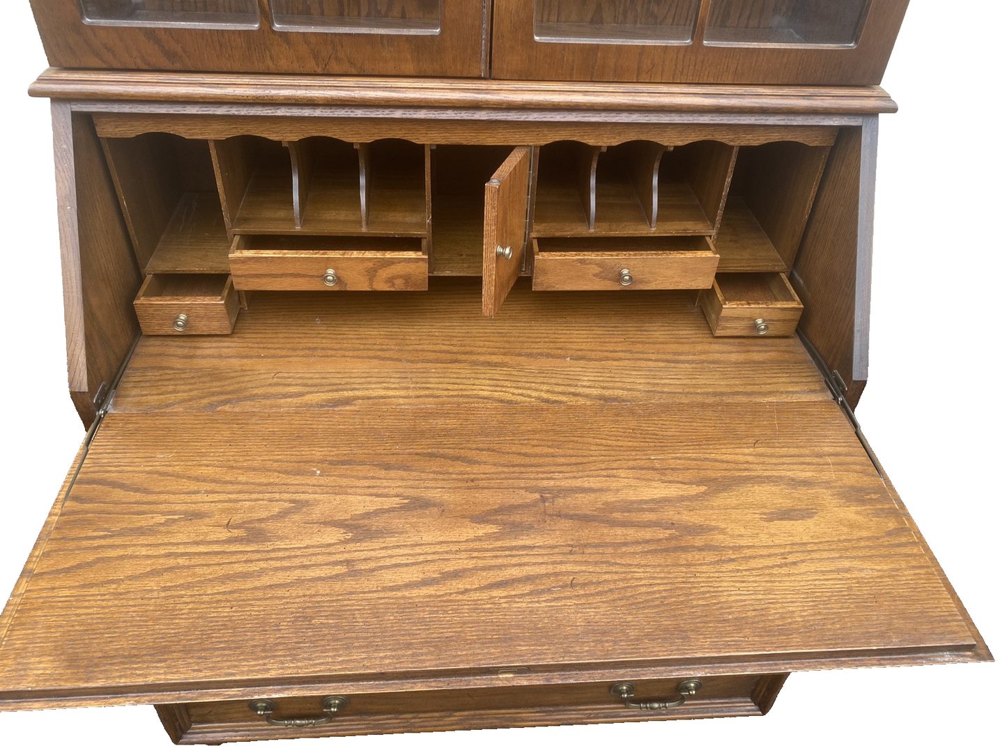 66335   JASPER Oak Secretary Desk with Bookcase Top