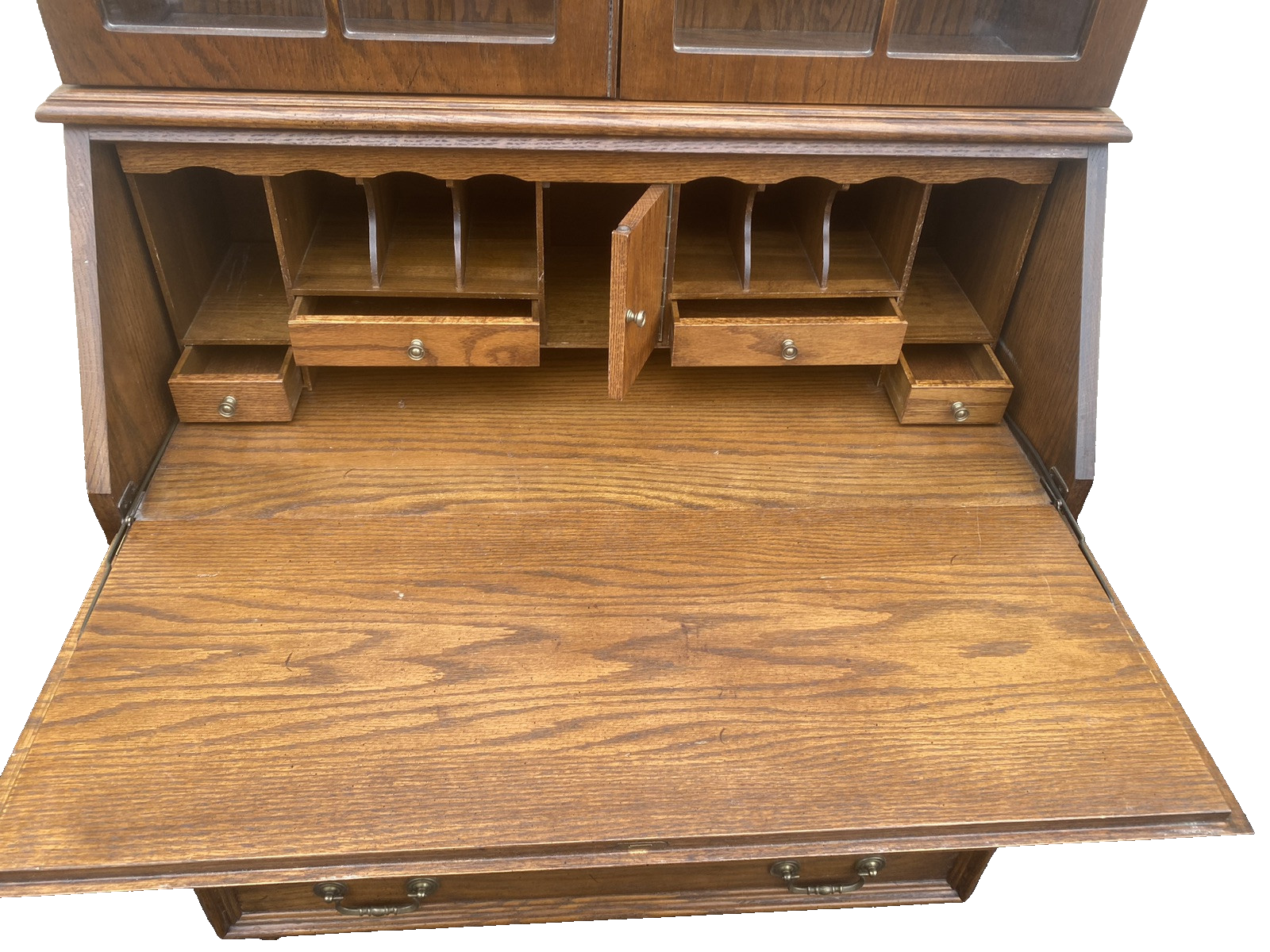 66335   JASPER Oak Secretary Desk with Bookcase Top