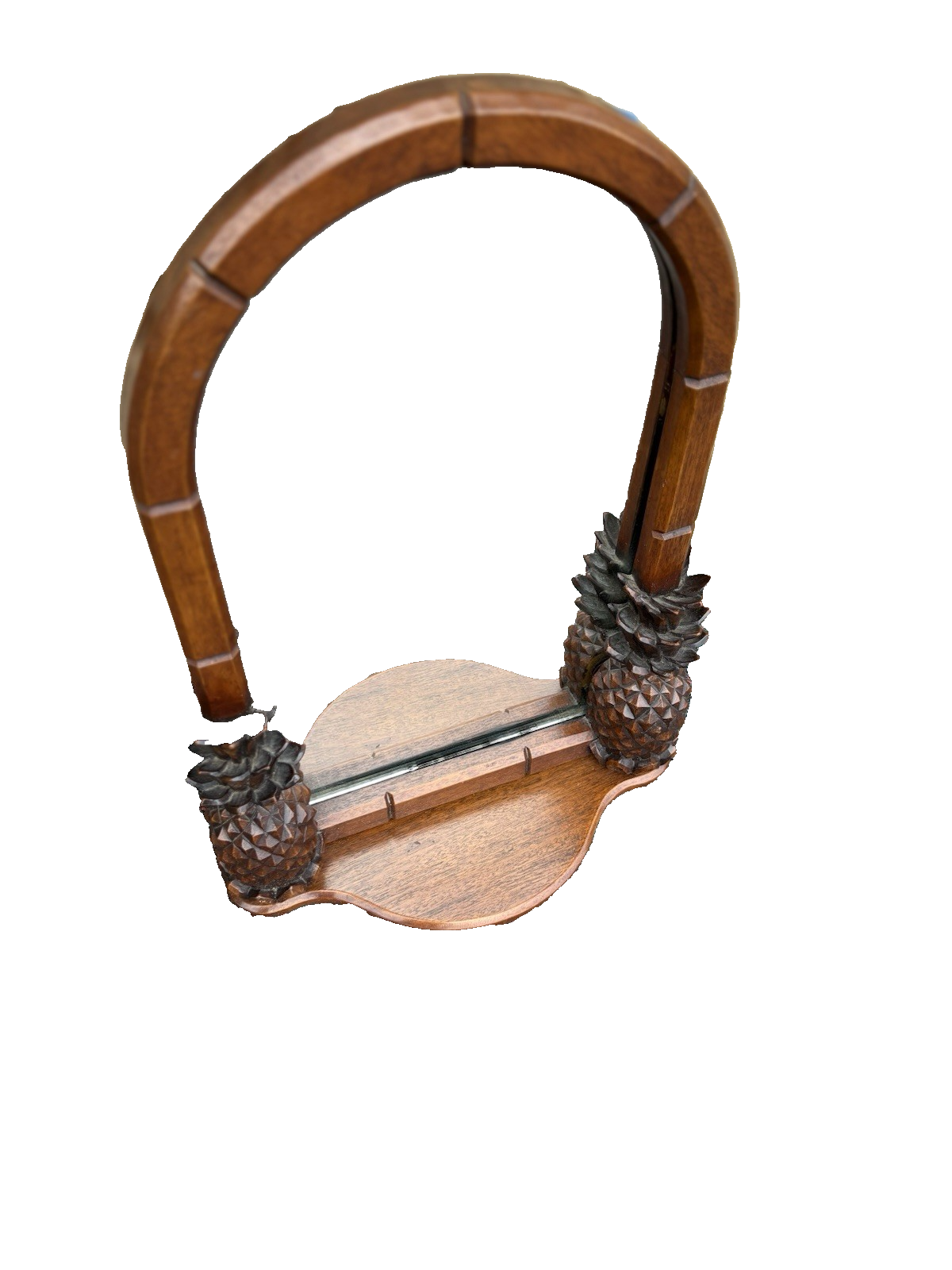 66927  Solid Mahogany Hand Carved Artist Signed FRITCH 1979 Mirror