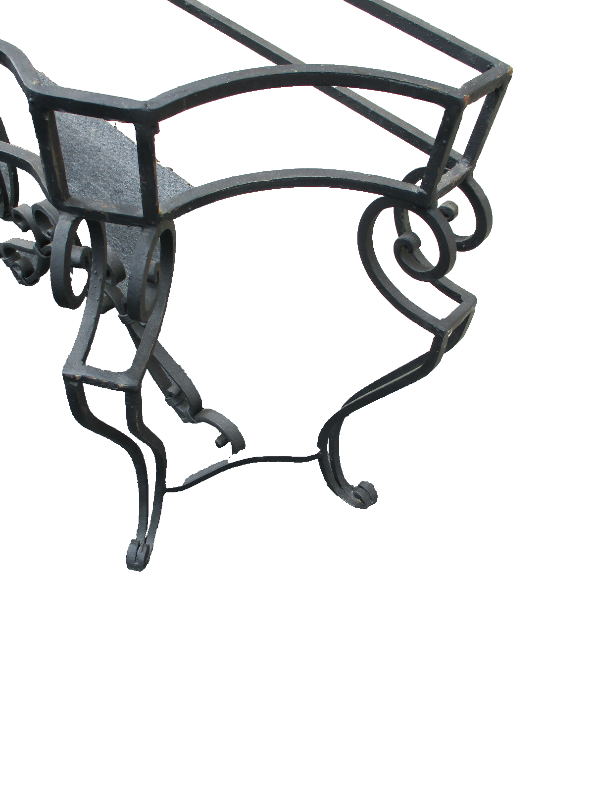 62809 Marble Top Console Table w/ Iron Base