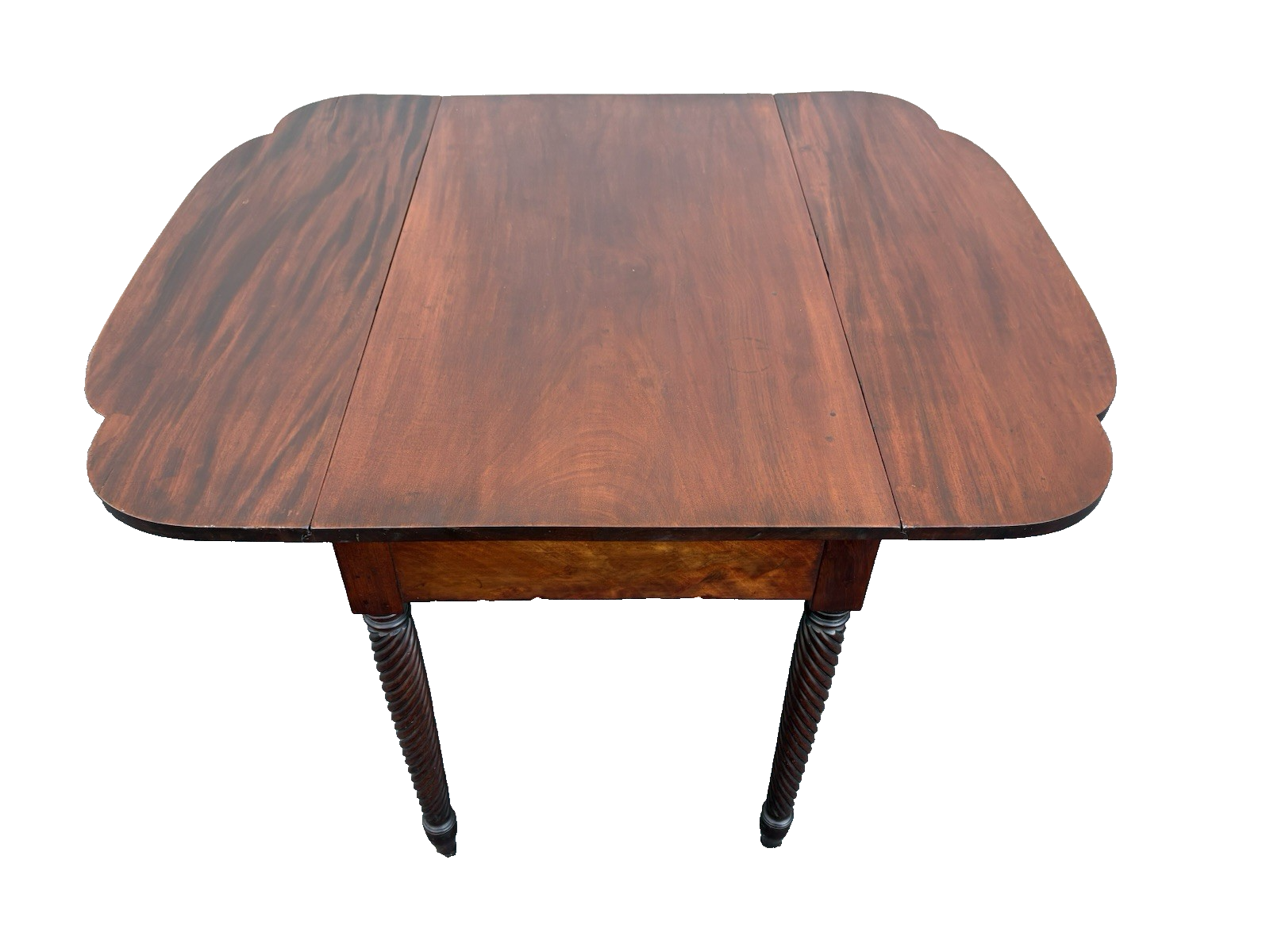 67126 Antique Mahogany Dropleaf Dining Table Hand Made