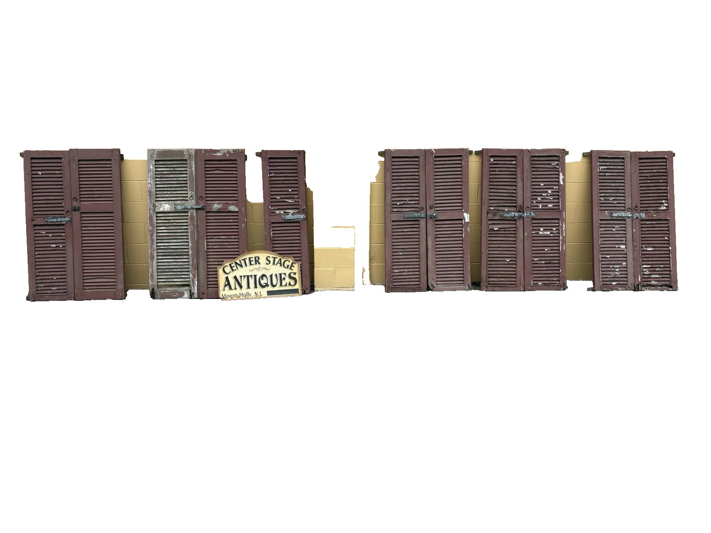 00001 Collection of 10 Antique Victorian House Shutters