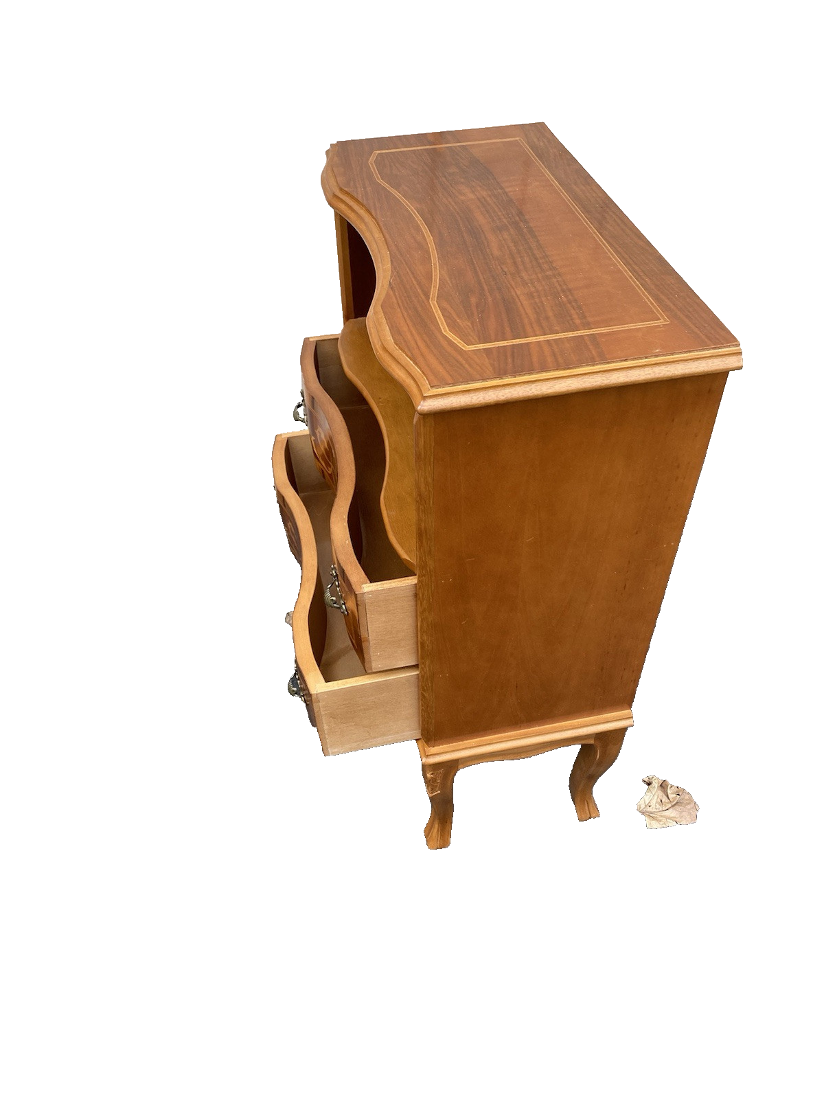 66403 Inlaid Custom Made 2 Drawer Bookcase Cabinet Nightstand