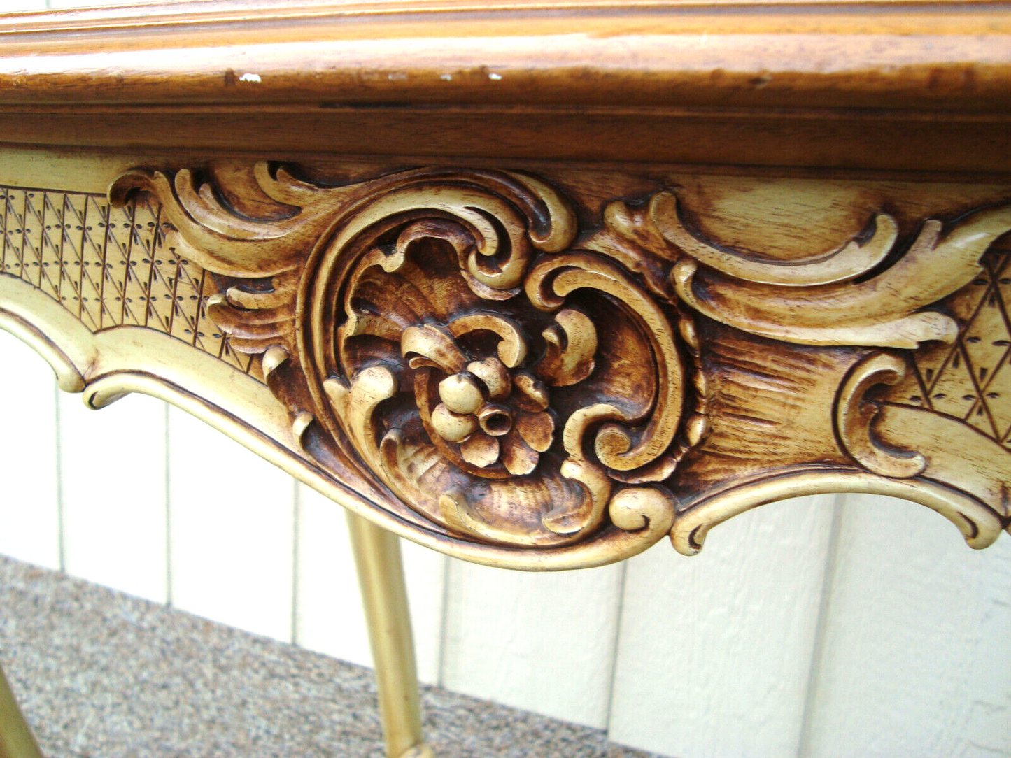 59969 QUALITY Satinwood Lamp Table Stand w Orignal Factory Painted Base