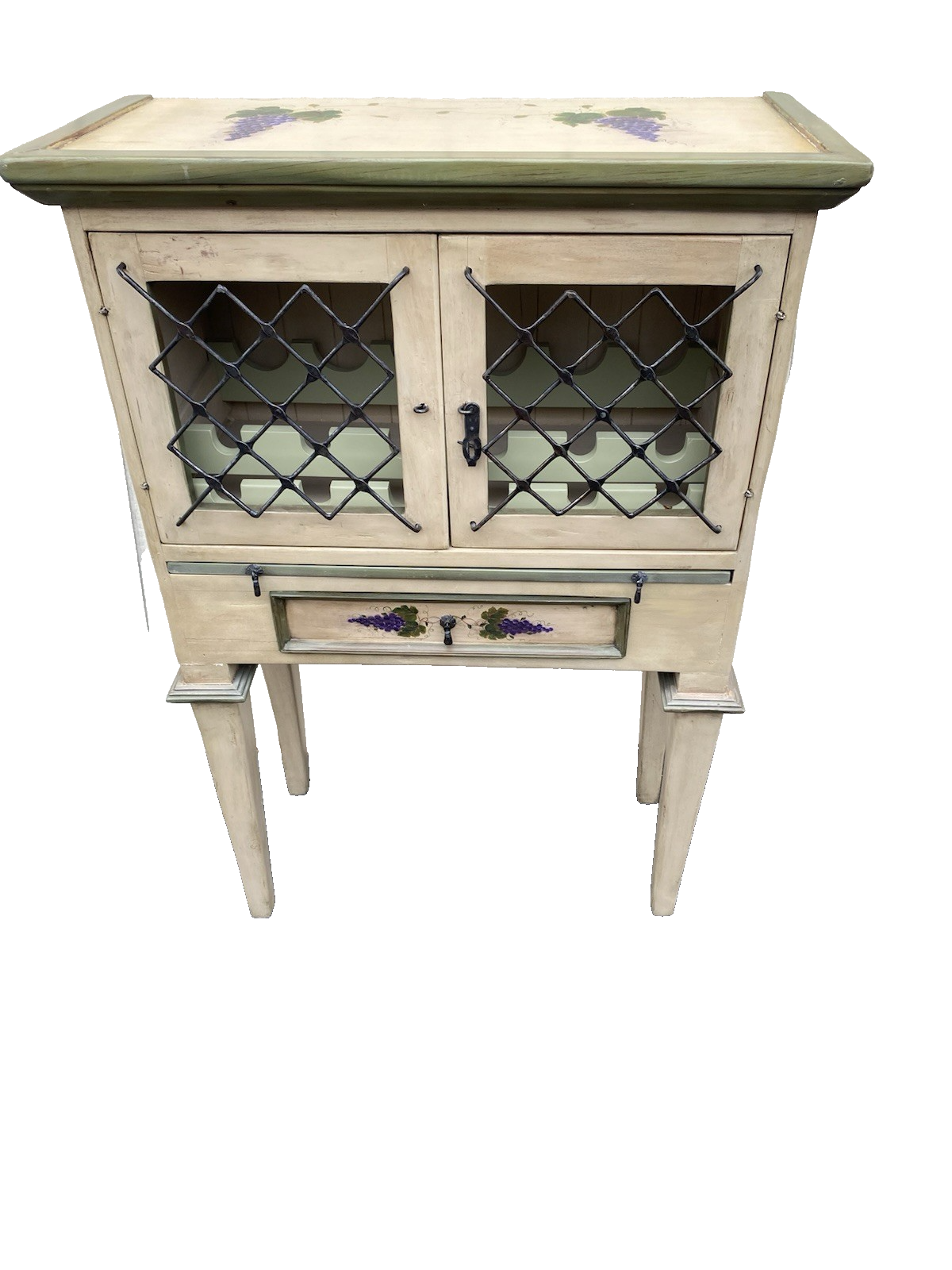 66541 Rustic Primitive Wine Rack Kitchen cabinet