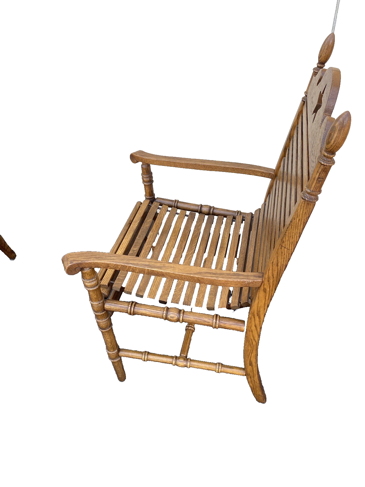 65524 Pair Oak Slate seat Chairs Chair s Armchairs