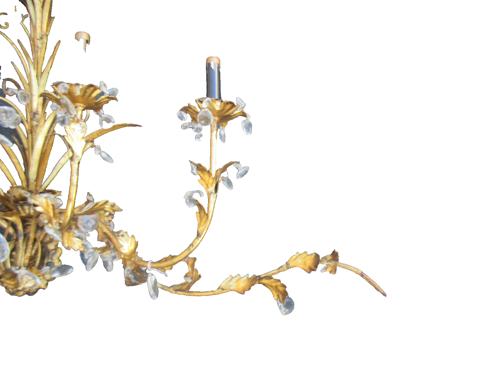 64002   Mid Century Decorator Wall Sconce with Prisms