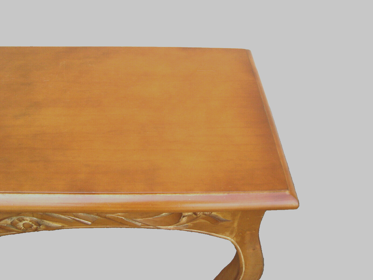 61967 French Country Custom Carved Console Hall Table Sofa Stand with 2 drawers