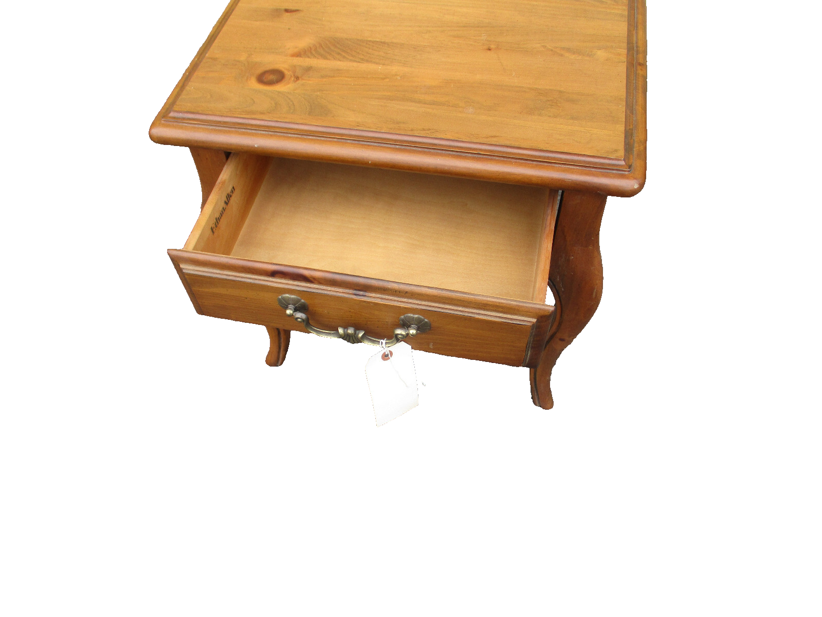 59737 ETHAN ALLEN  Pine Lamp Table Stand Nightstand