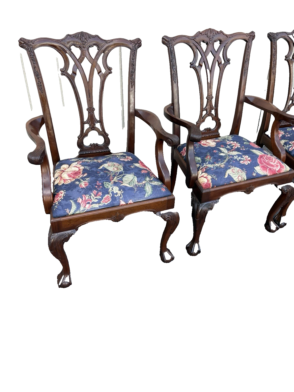 00001 Set of 6 ETHAN ALLEN Mahogany Dining Chair s